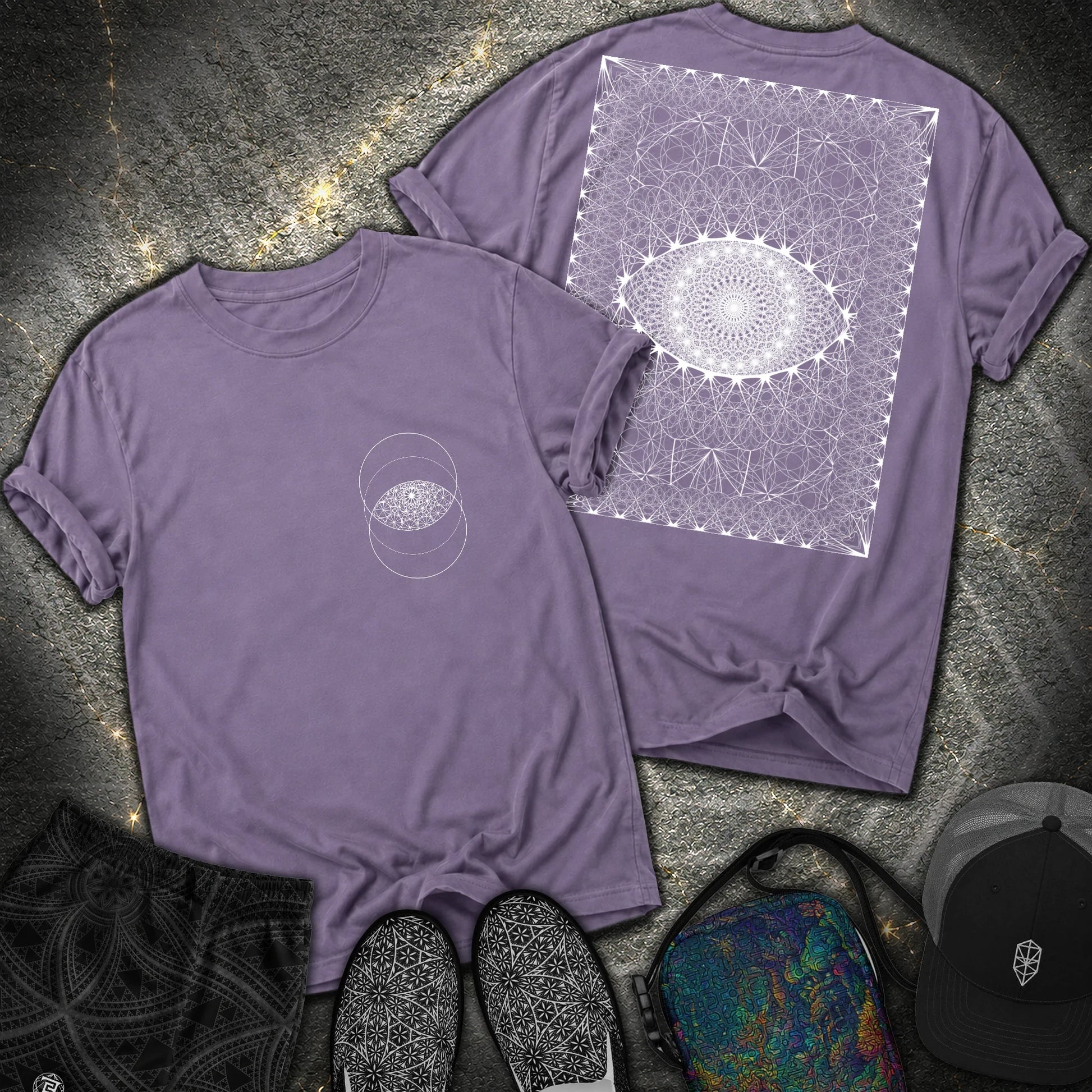 Eye Of The Creator 2 Sided T-Shirt - Eye Of The Creator 2 Sided Comfort T-Shirt - Grape