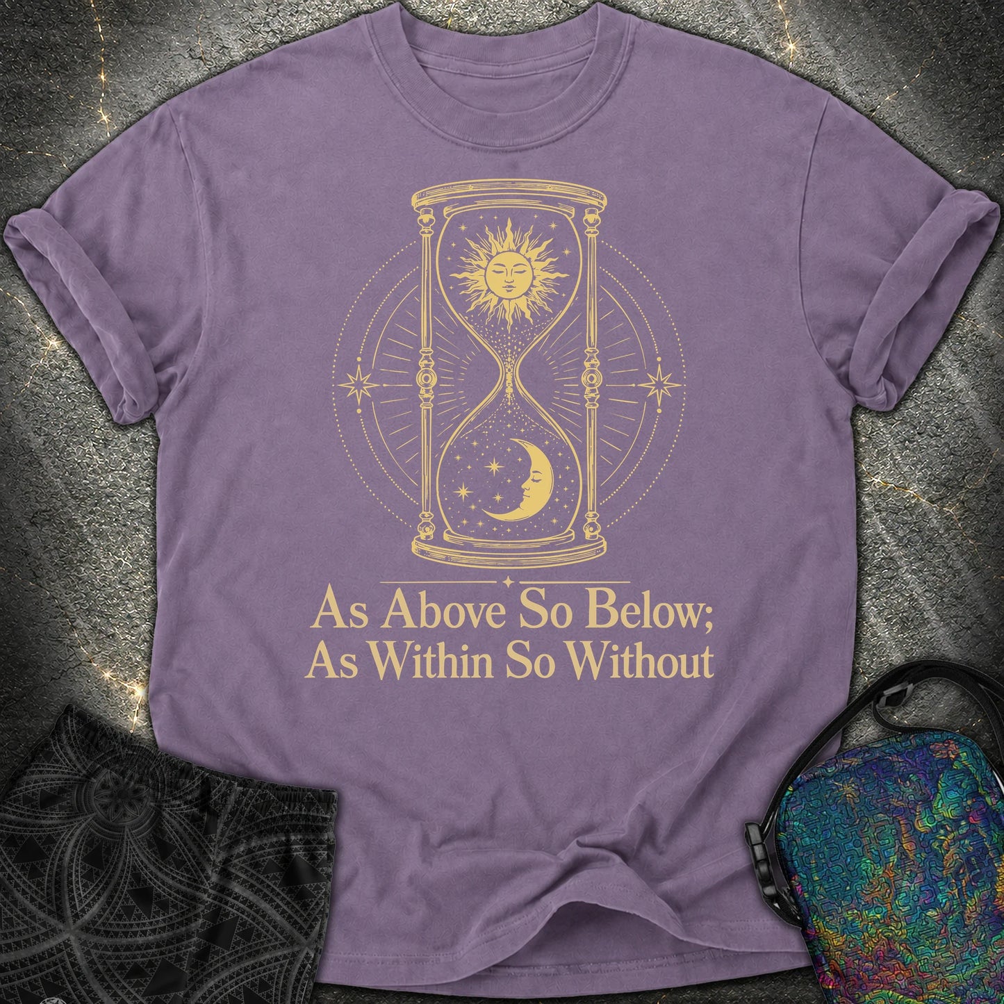 As Above So Below Hourglass - As Above So Below Hourglass Comfort T-Shirt - Grape