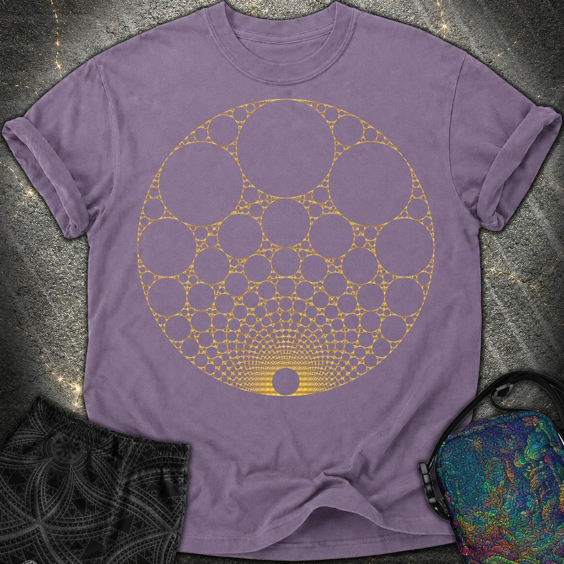 Apollonian Gasket T-Shirt - Apollonian Gasket Comfort T-Shirt - Grape