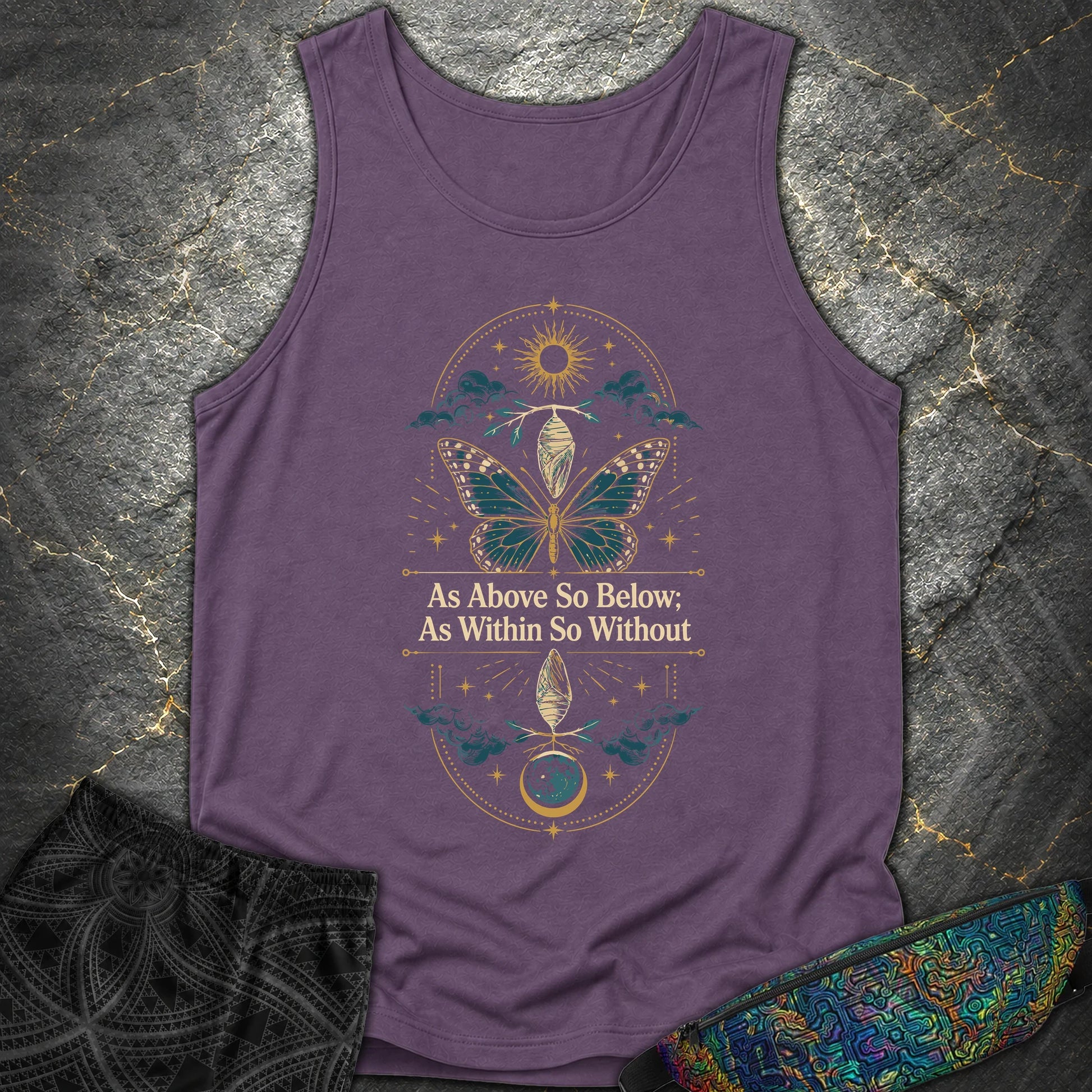 As Above So Below Transformation - As Above So Below Transformation Comfort Tank Top - Grape