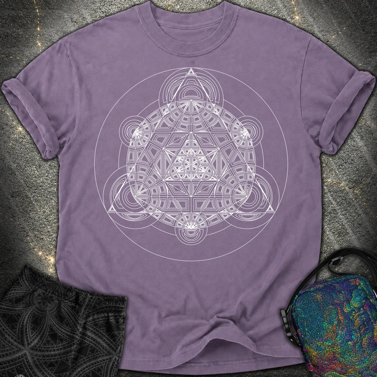 Sacred Mosaic T-Shirt - Sacred Mosaic Comfort T-Shirt - Grape