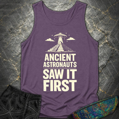 Ancient Astronaut Saw It First - Ancient Astronaut Saw It First Comfort Tank Top - Grape