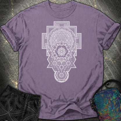 Sacred Geometry Encyclopedia Comfort T-Shirt - Sacred Geometry Encyclopedia Comfort T-Shirt - Grape