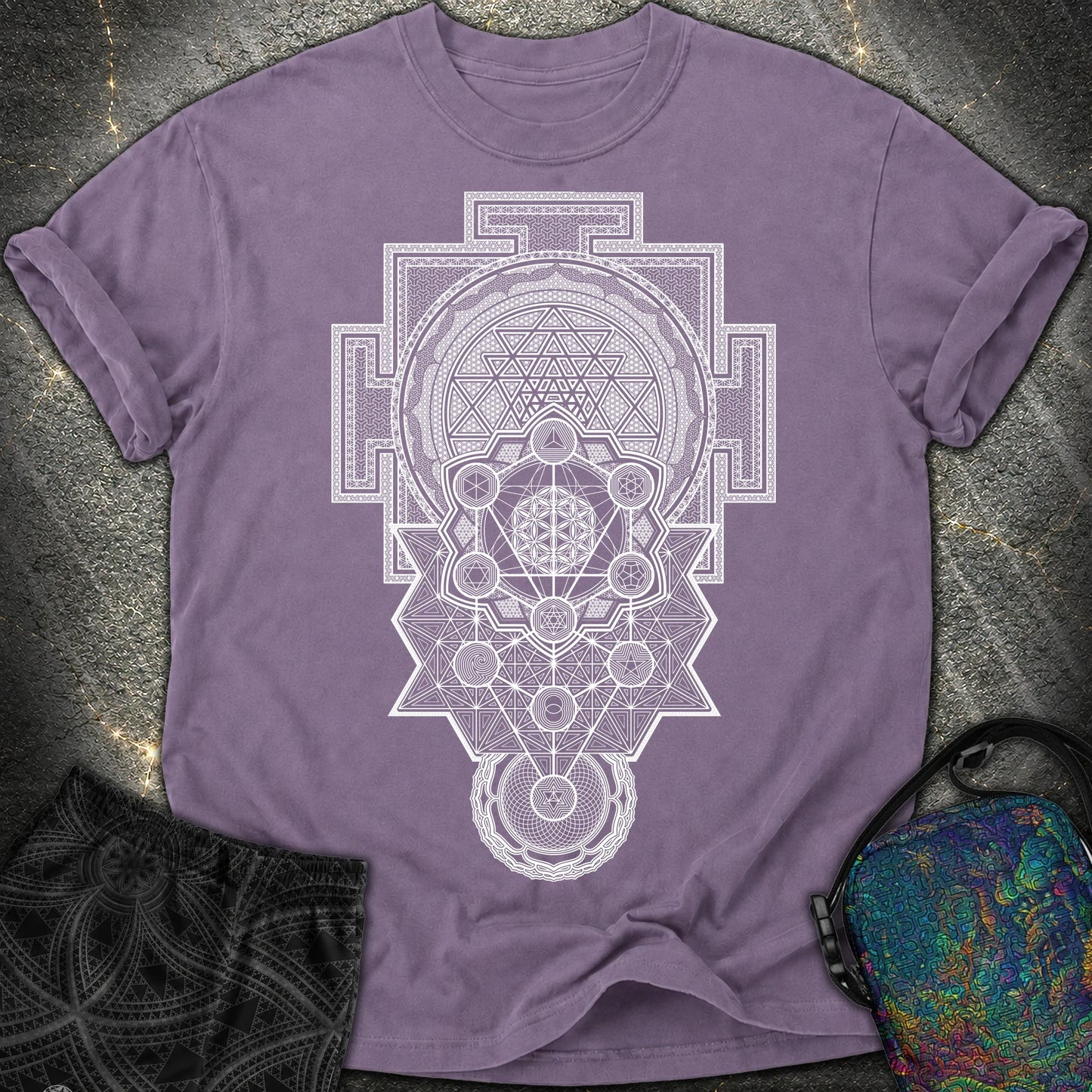 Sacred Geometry Encyclopedia - Sacred Geometry Encyclopedia Comfort T-Shirt - Grape