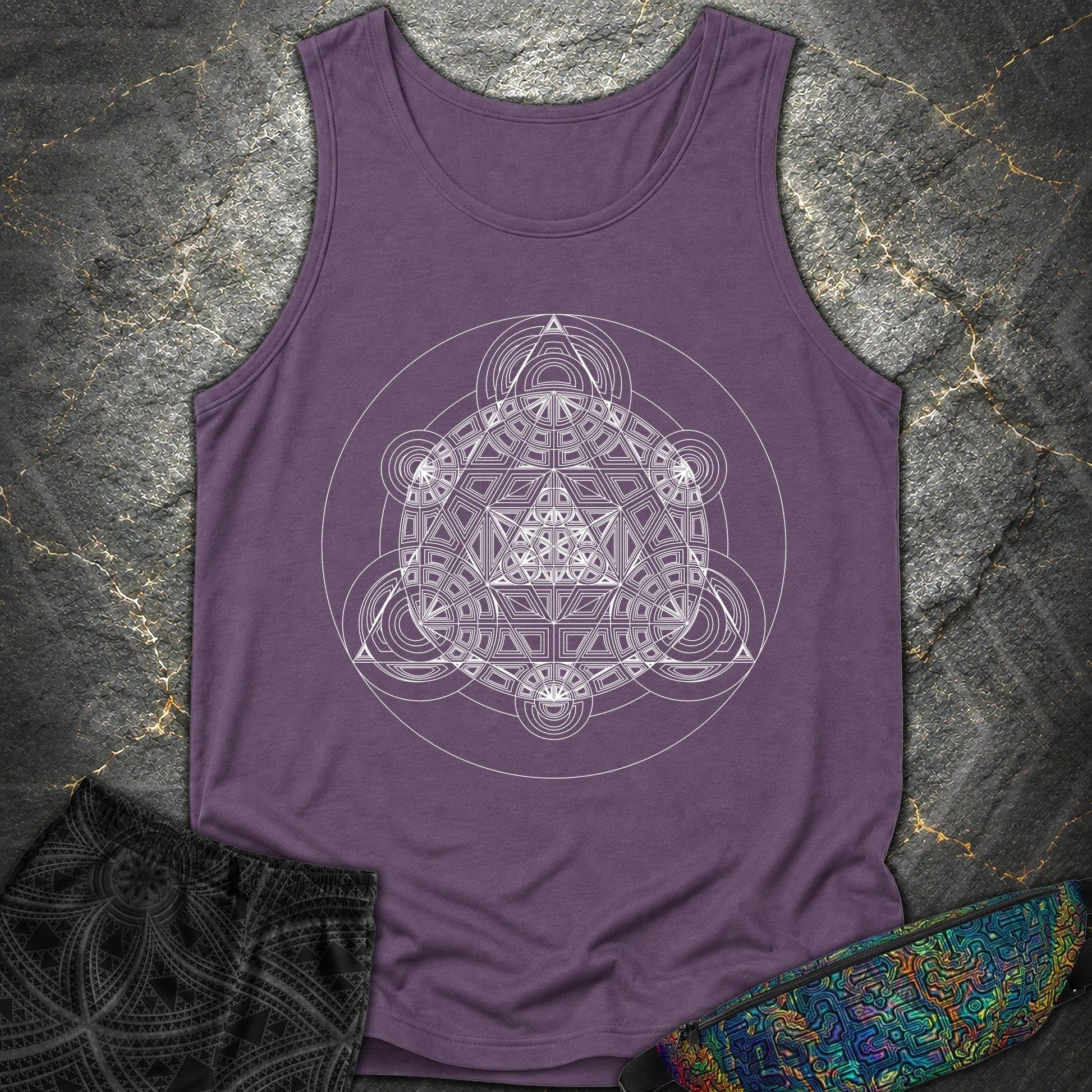 Sacred Mosaic T-Shirt - Sacred Mosaic Comfort Tank Top - Grape