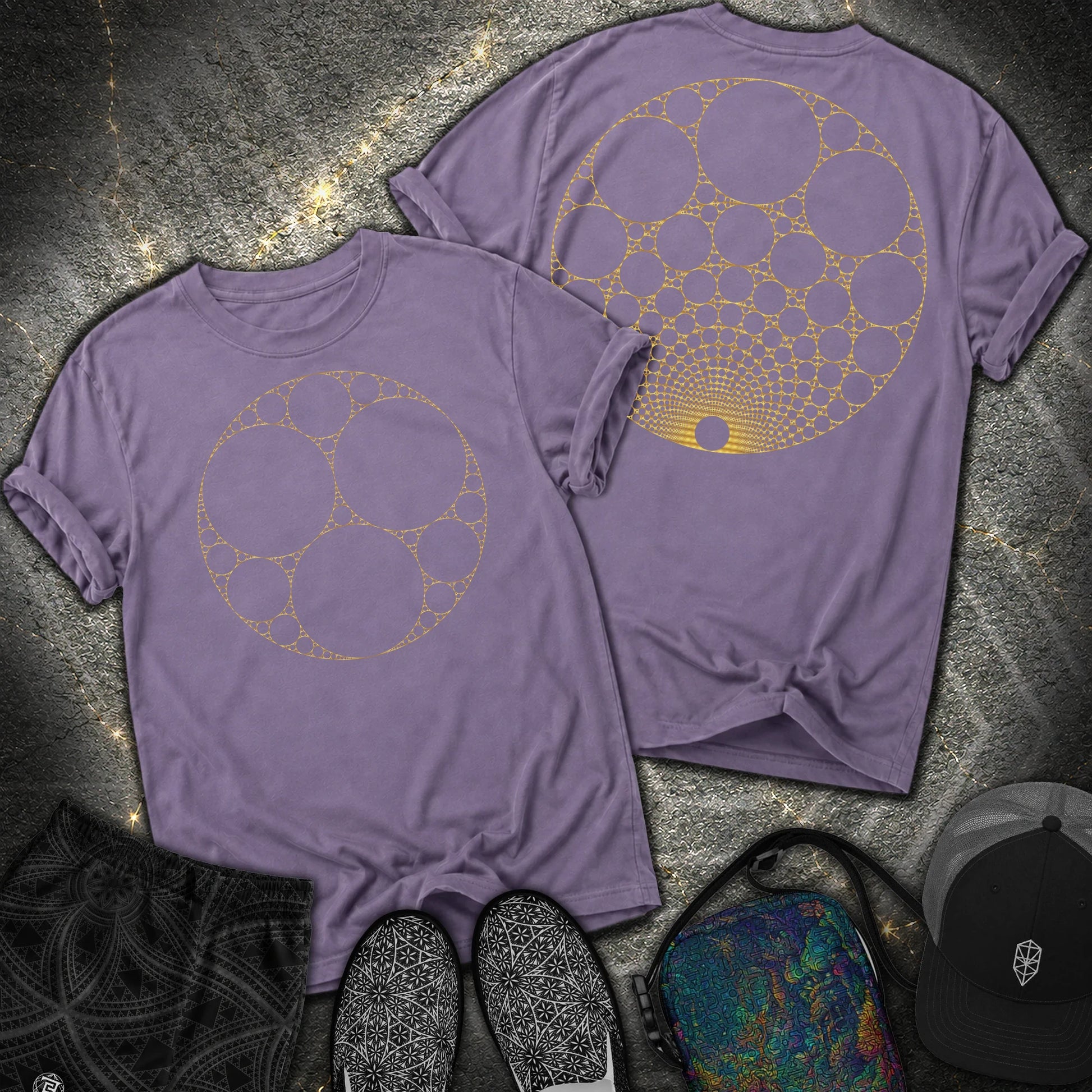Apollonian Gasket 2 Sided T-Shirt - Apollonian Gasket 2 Sided Comfort T-Shirt - Grape