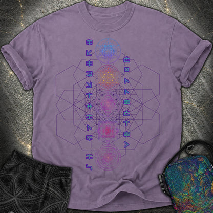 Everything Is Connected Sacred Geometry T-Shirt - Everything Is Connected Sacred Geometry Comfort T-Shirt - Grape
