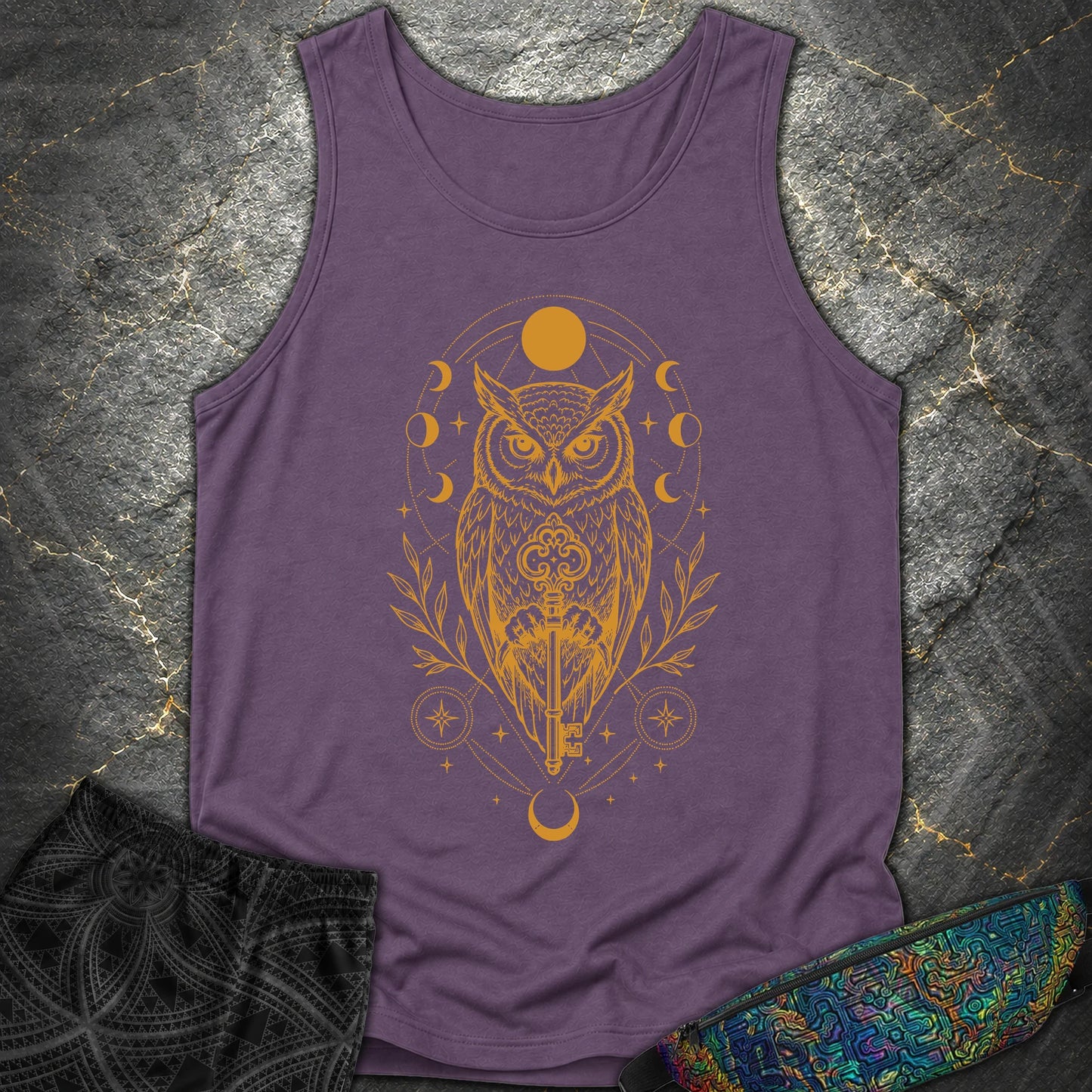 Owl Wisdom Key - Owl Wisdom Key Comfort Tank Top - Grape