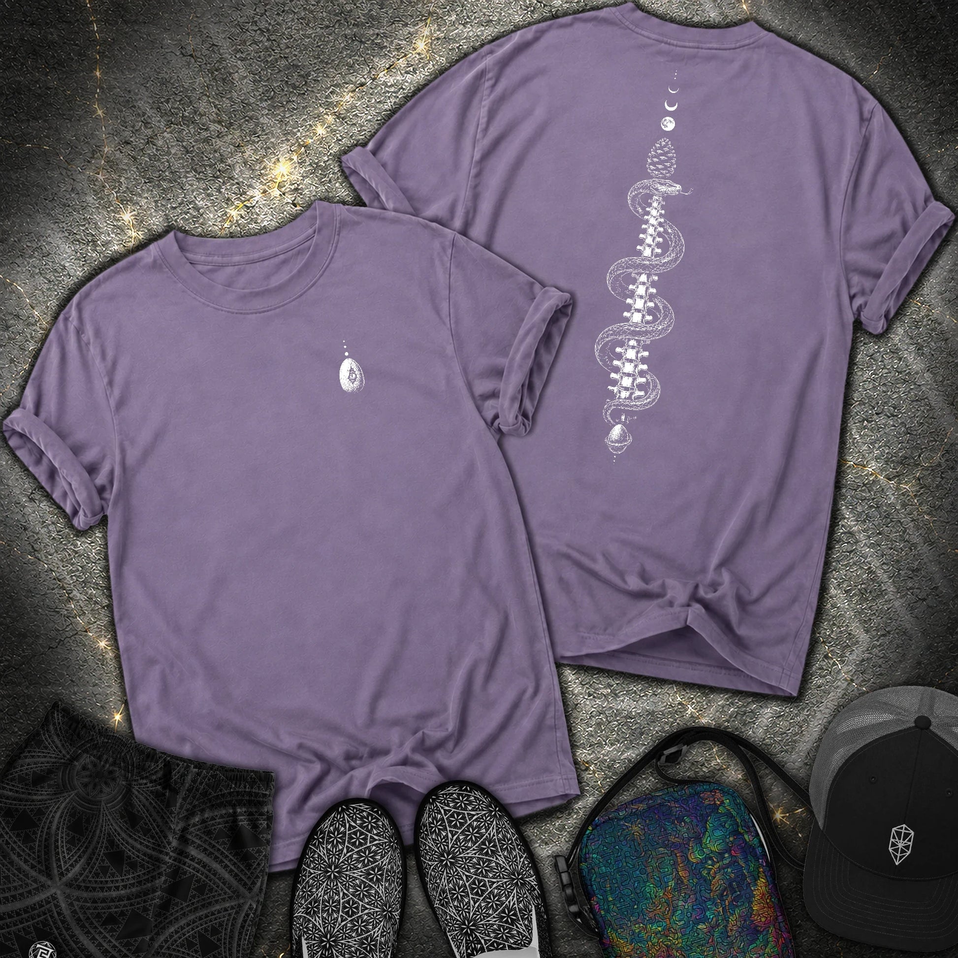 Sacred Coil 2 Sided Comfort T-Shirt - Sacred Coil 2 Sided Comfort T-Shirt - Grape