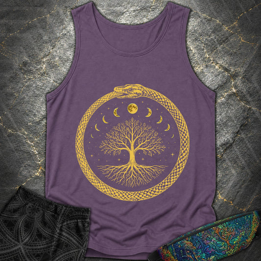 Ouroboros Moon Tree Unisex Comfort Tank Top - Ouroboros Moon Tree Unisex Comfort Tank Top - Grape