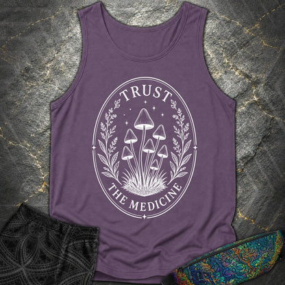 Trust The Medicine Mushroom Comfort Tank - Trust The Medicine Mushroom Comfort Tank - Grape