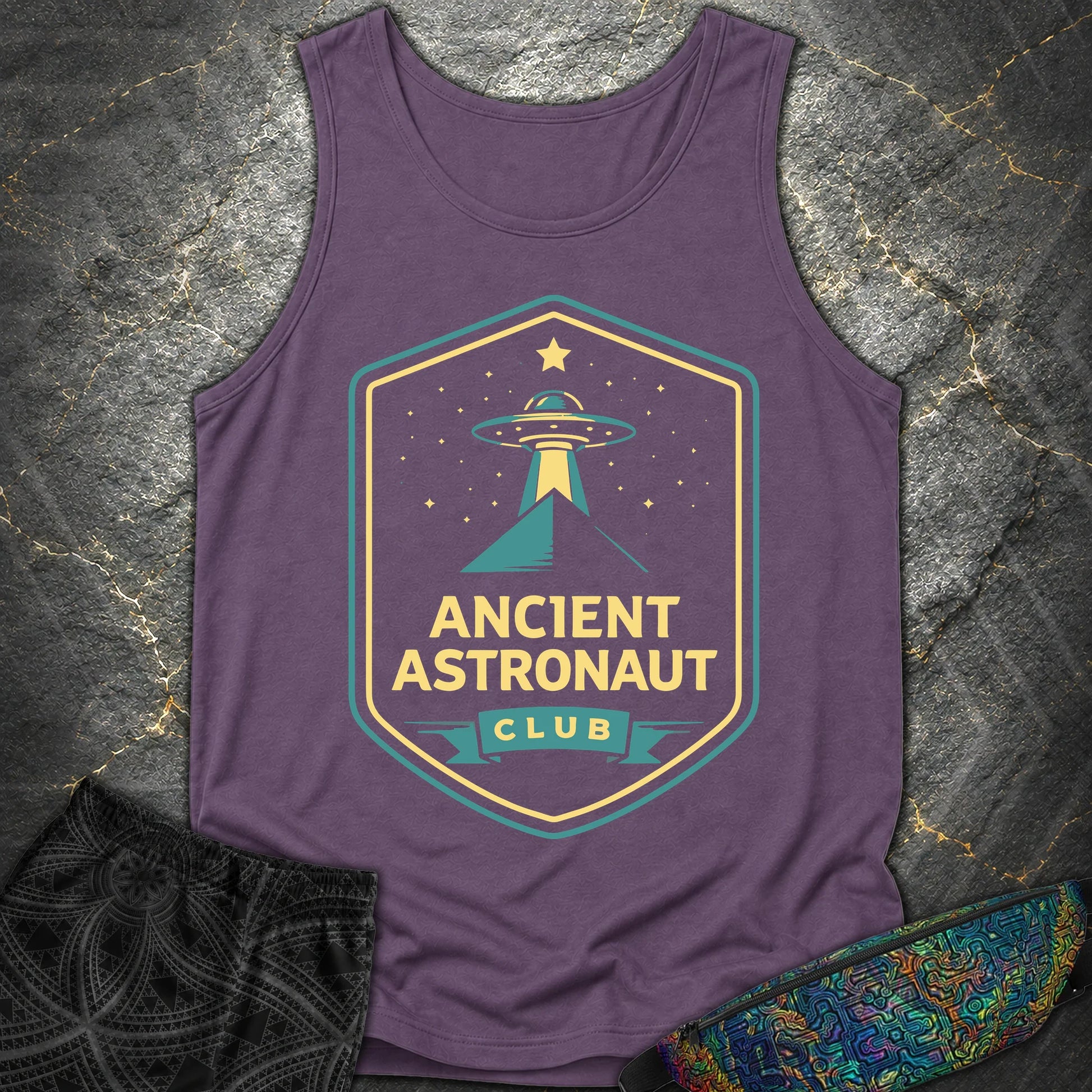 Ancient Astronaut Club - Ancient Astronaut Club Comfort Tank Top - Grape