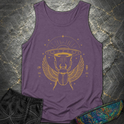 Celestial Scarab Beneath the Starship - Celestial Scarab Beneath the Starship Comfort Tank Top - Grape