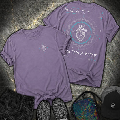 Heart Radiates 2 Sided Comfort T-Shirt - Heart Radiates 2 Sided Comfort T-Shirt - Grape