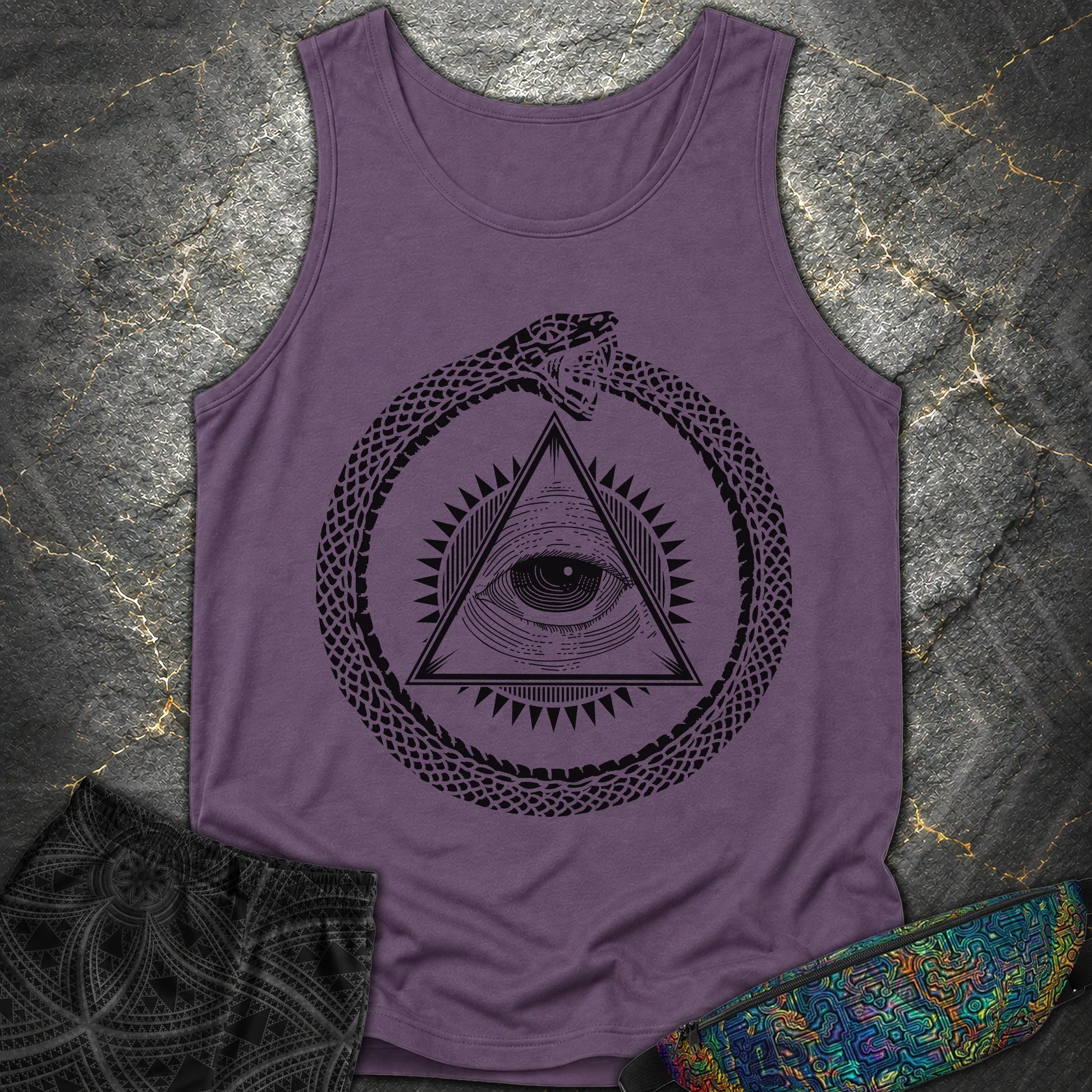 Ouroboros Eye of Providence - Ouroboros Eye of Providence Comfort Tank Top - Grape