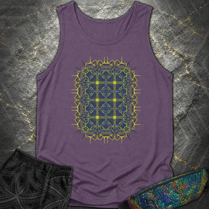 Electric Geometric Matrix - Electric Geometric Matrix Comfort Tank Top - Grape