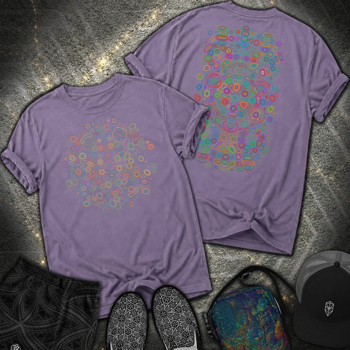 Frequency Of Color 2 Sided Comfort T-Shirt - Frequency Of Color 2 Sided Comfort T-Shirt - Grape