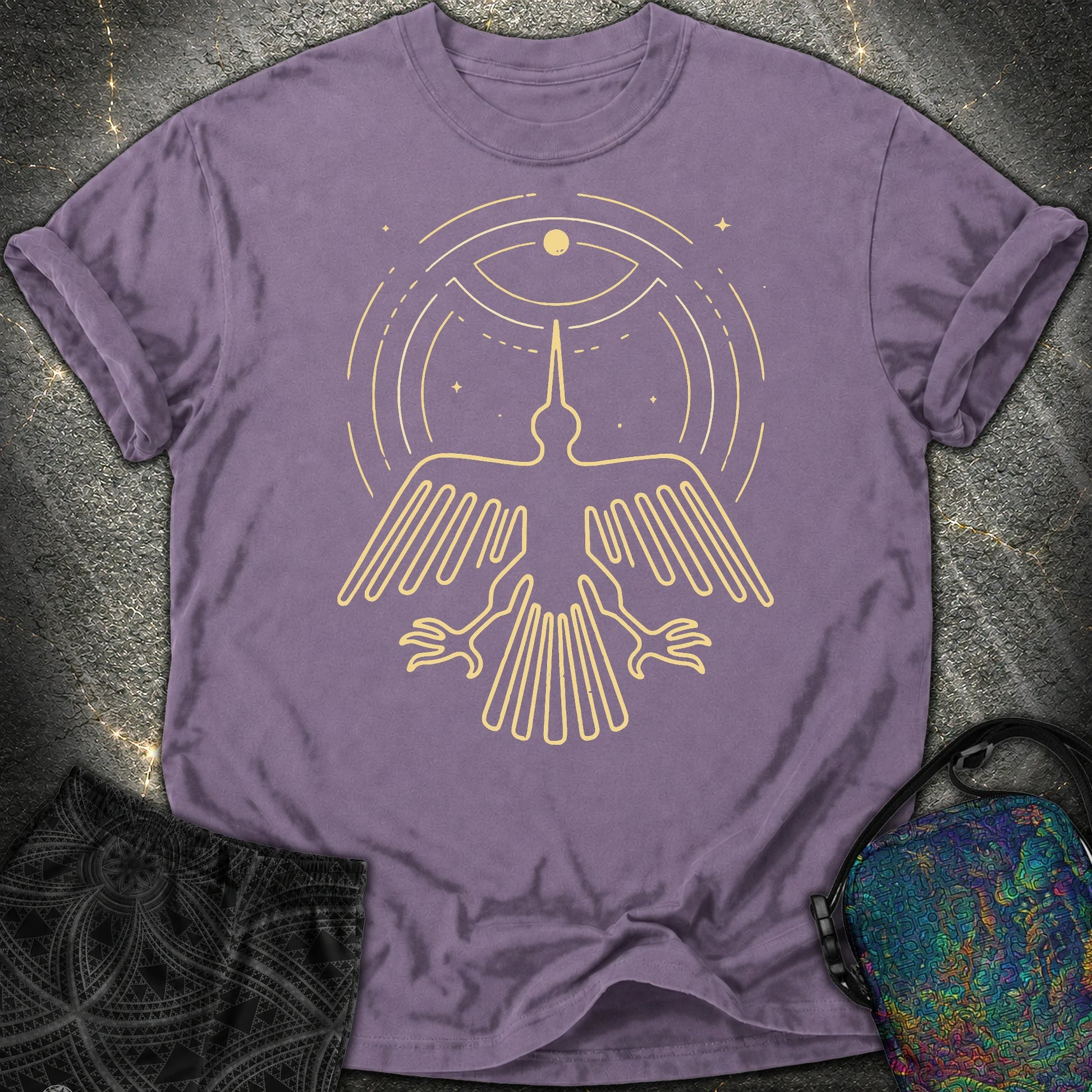 Geoglif Ptaka - Geoglif Ptaka Comfort T-Shirt - Grape