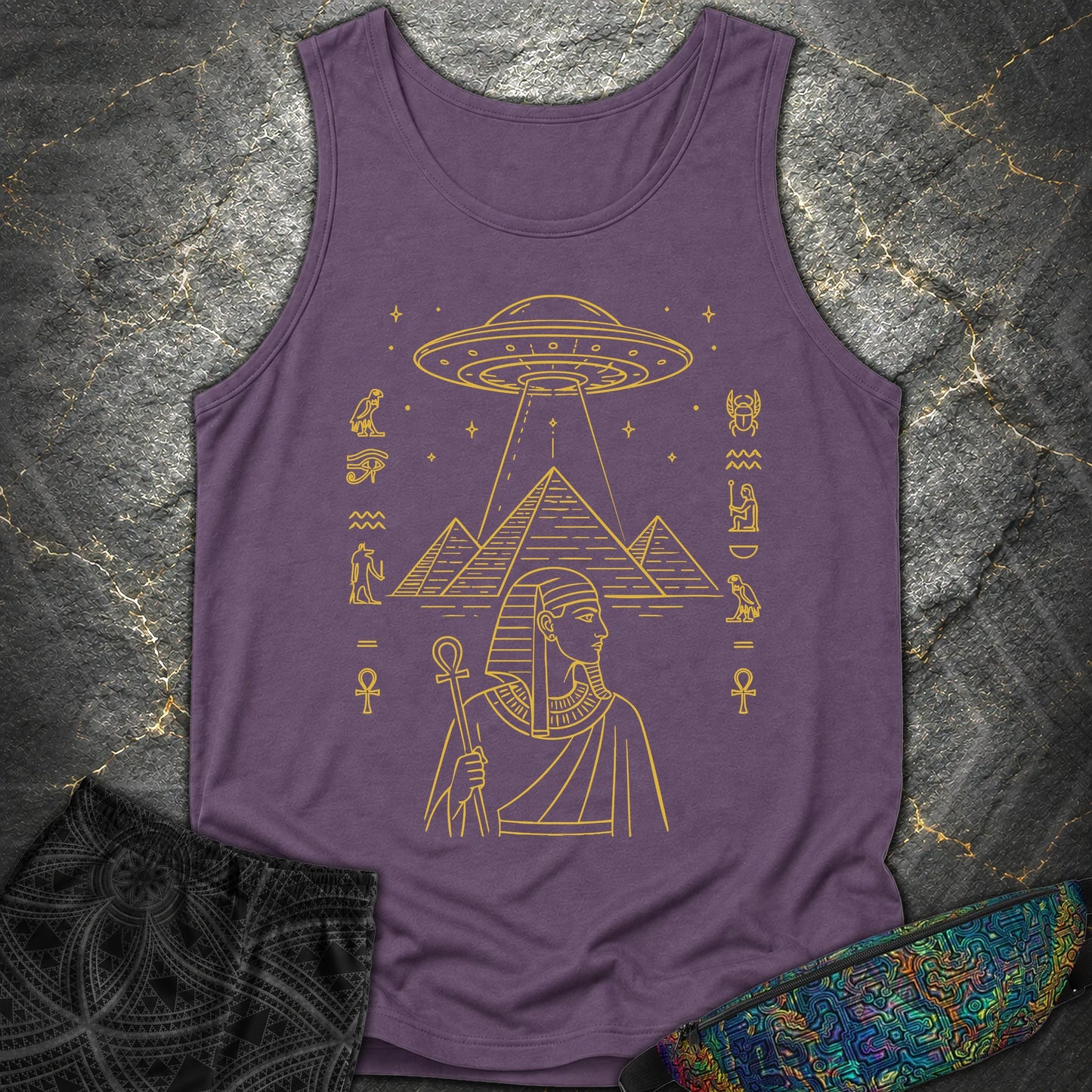 Pyramid Signal Over the Pharaoh - Pyramid Signal Over the Pharaoh Comfort Tank Top - Grape