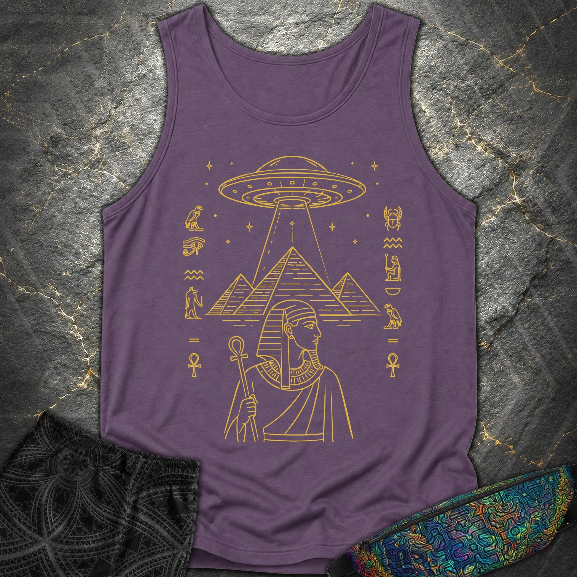 Pyramid Signal Over the Pharaoh - Pyramid Signal Over the Pharaoh Comfort Tank Top - Grape