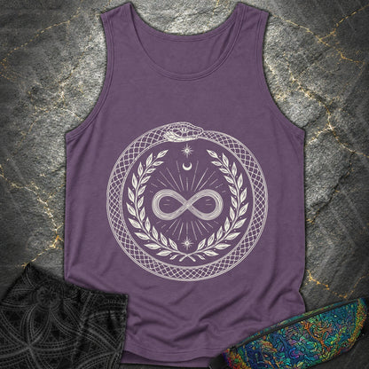 888 Ouroboros Infinity Unisex Comfort Tank Top - 888 Ouroboros Infinity Unisex Comfort Tank Top - Grape