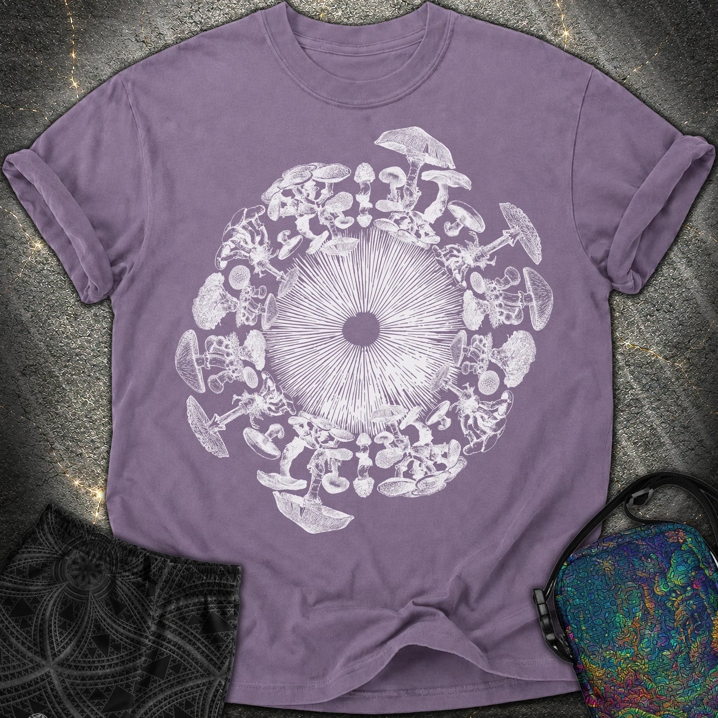 Mushroom Iris - Mushroom Iris Comfort T-Shirt - Grape
