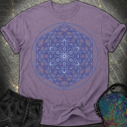 Sacred Flower Grids - Sacred Flower Grids Comfort T-Shirt - Grape