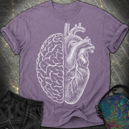 Heart Brain - Heart Brain Comfort T-Shirt - Grape