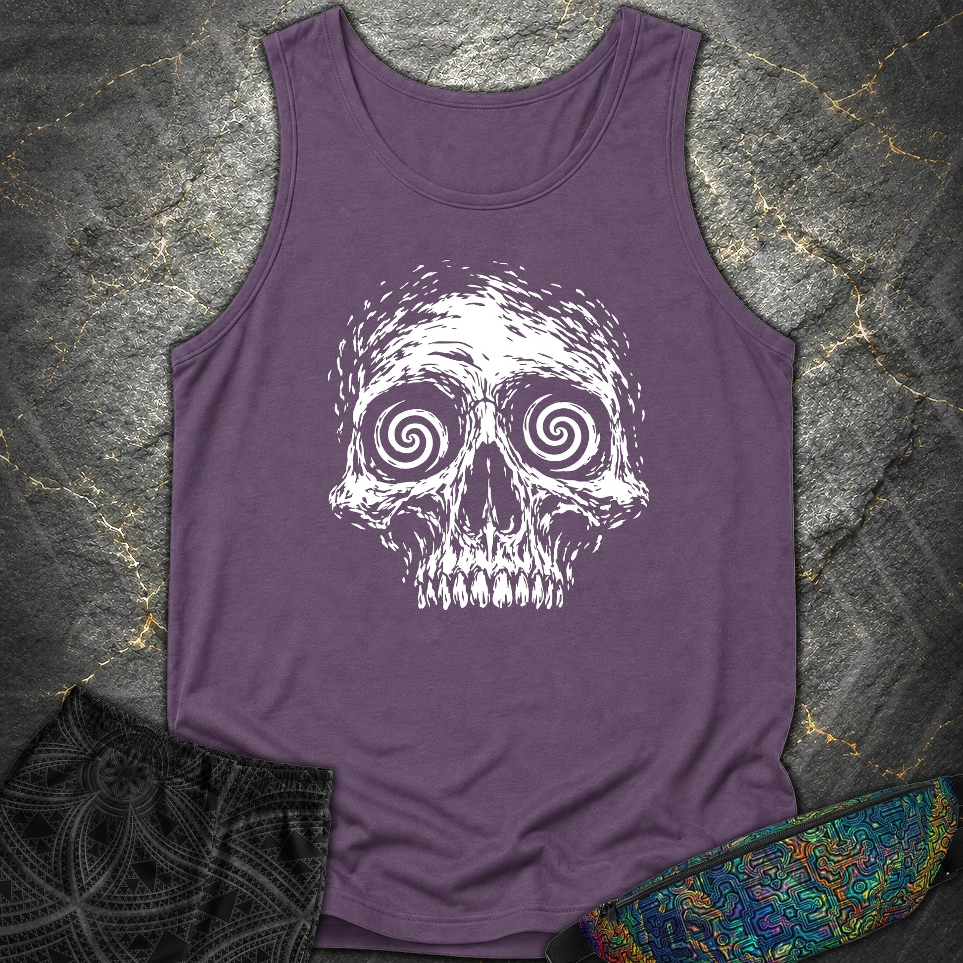 Hypnotic Skull Comfort Tank - Hypnotic Skull Comfort Tank - Grape