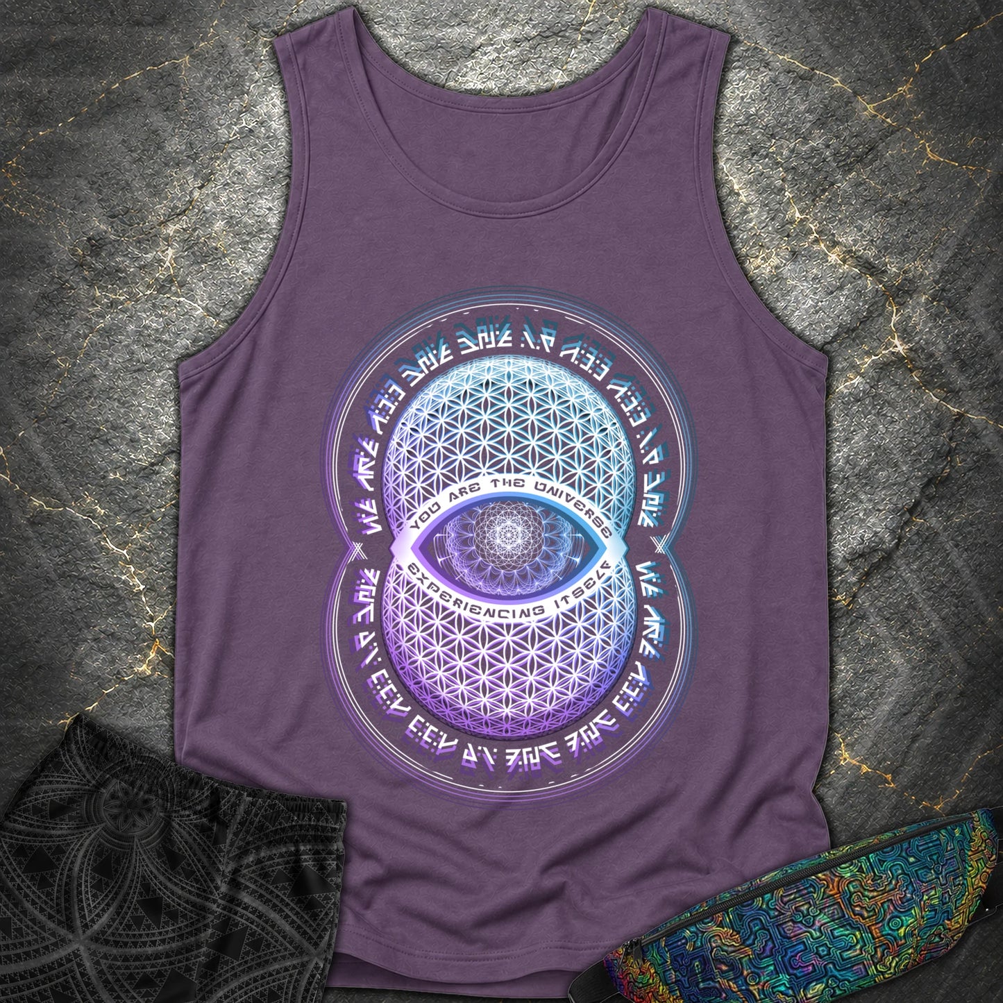 Alan Watts You Are The Universe T-Shirt - Alan Watts You Are The Universe Comfort Tank Top - Grape
