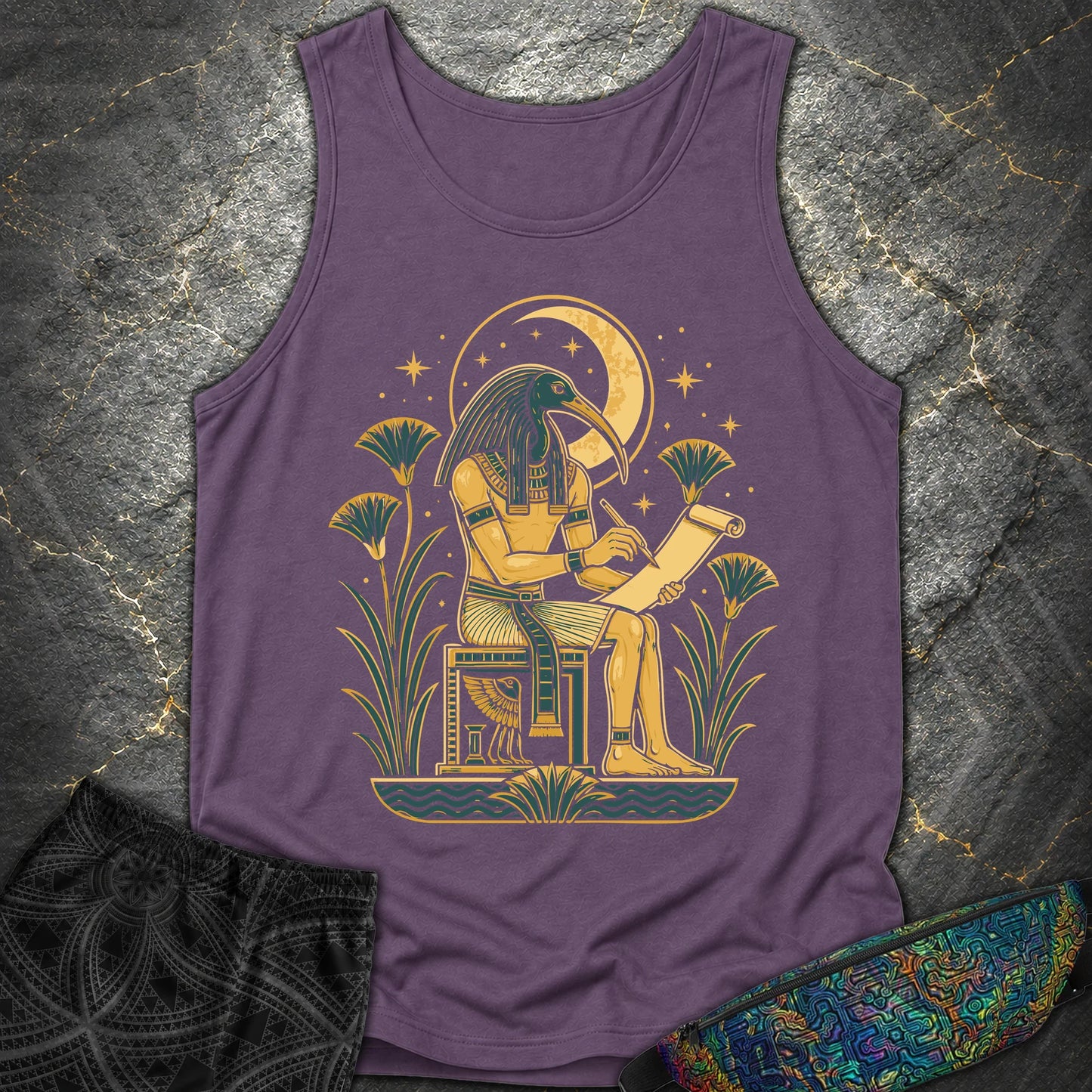 Moonlit Ibis Scribe - Moonlit Ibis Scribe Comfort Tank Top - Grape