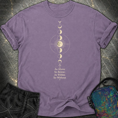 As Above So Below Moon - As Above So Below Moon Comfort T-Shirt - Grape