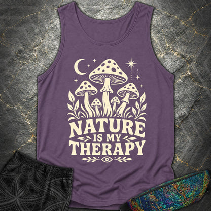 Nature Is My Therapy Mushroom Comfort Tank - Nature Is My Therapy Mushroom Comfort Tank - Grape
