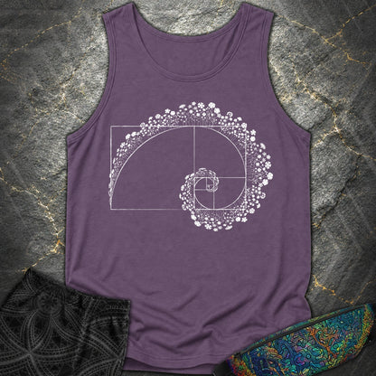 Golden Ratio Flower Spiral Comfort Tank - Golden Ratio Flower Spiral Comfort Tank - Grape