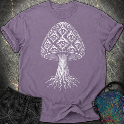 All-Seeing Mushroom - All-Seeing Mushroom Comfort T-Shirt - Grape