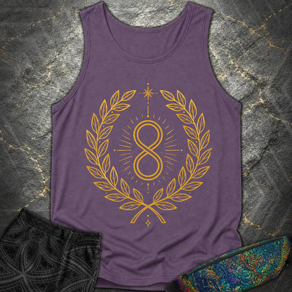 888 Infinity Wreath Unisex Comfort Tank Top - 888 Infinity Wreath Unisex Comfort Tank Top - Grape