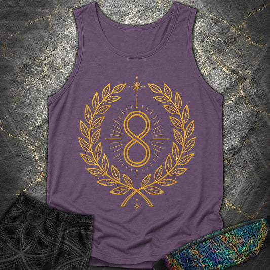 888 Infinity Wreath Unisex Comfort Tank Top - 888 Infinity Wreath Unisex Comfort Tank Top - Grape