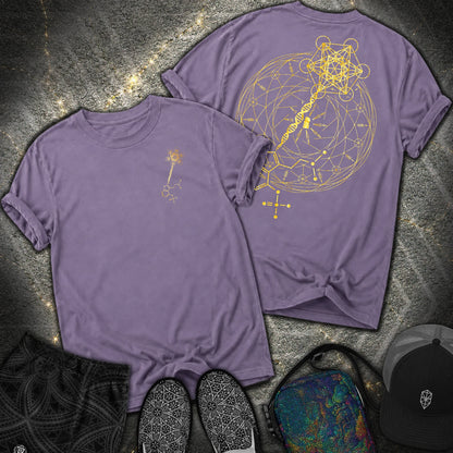 Psilocybin Key To Universe 2 Sided Comfort T-Shirt - Psilocybin Key To Universe 2 Sided Comfort T-Shirt - Grape