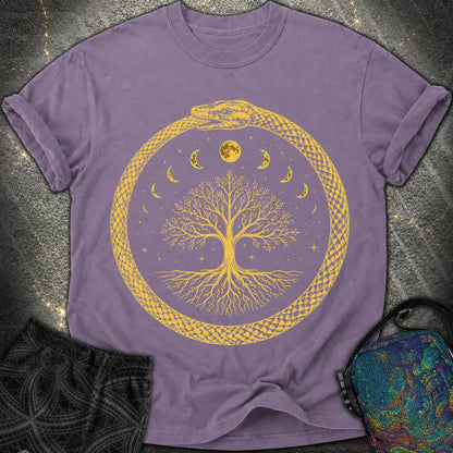 Ouroboros Moon Tree Unisex Comfort T-Shirt - Ouroboros Moon Tree Unisex Comfort T-Shirt - Grape