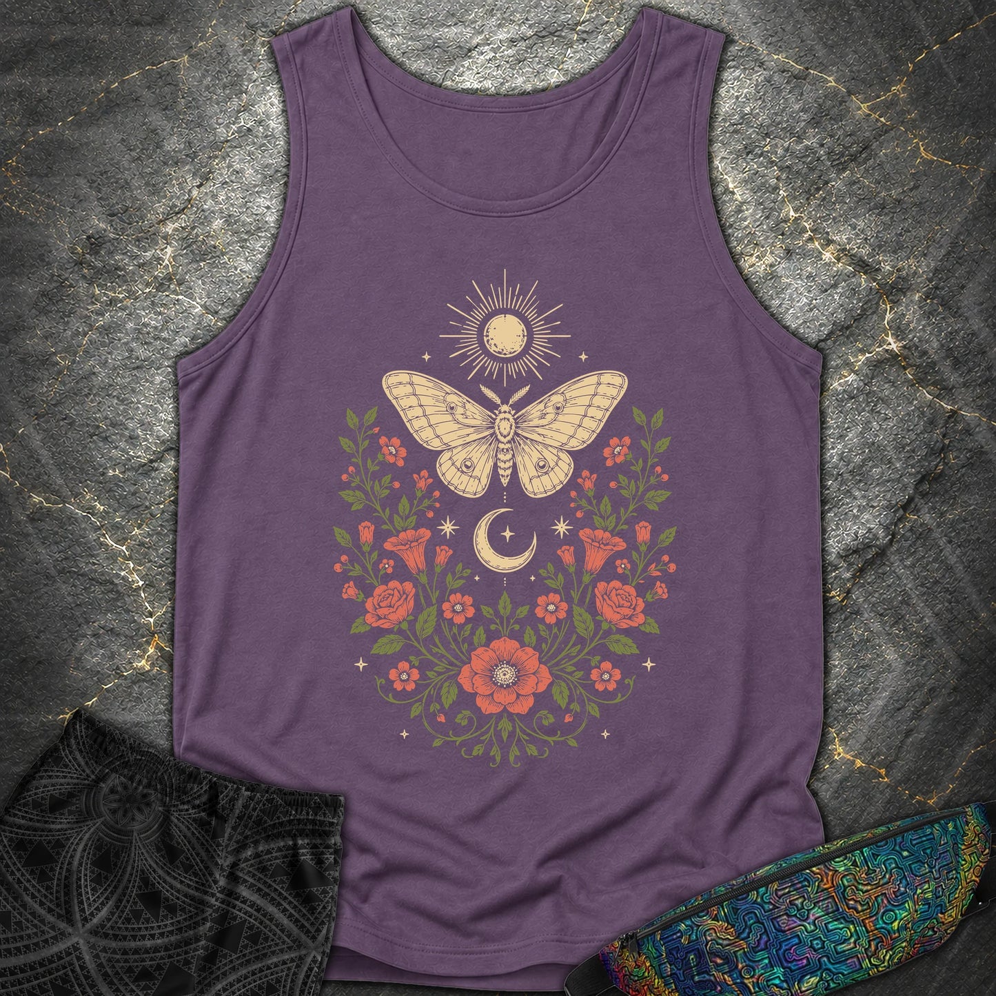 Sun Moon Moth - Sun Moon Moth Comfort Tank Top - Grape