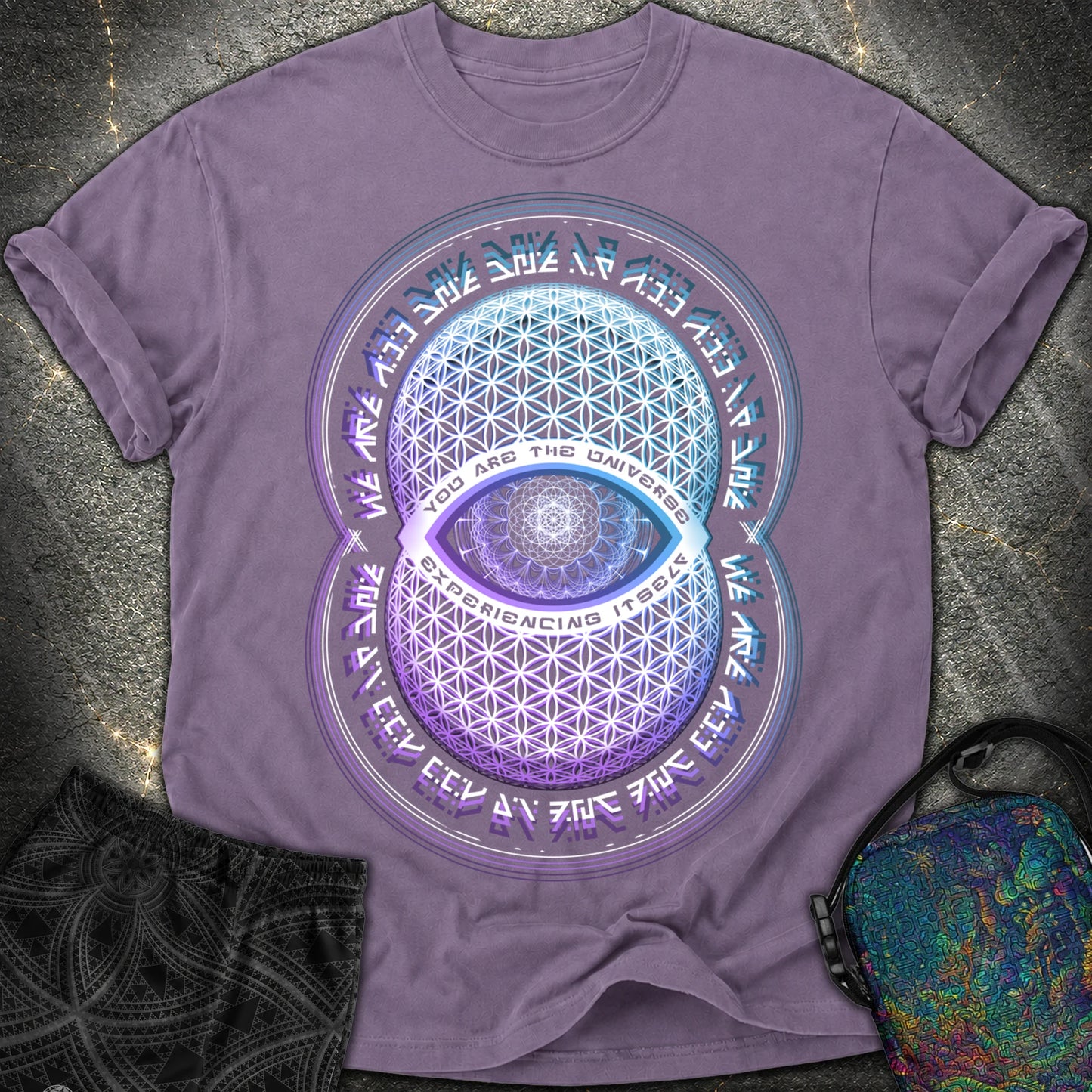 Alan Watts You Are The Universe T-Shirt - Alan Watts You Are The Universe Comfort T-Shirt - Grape