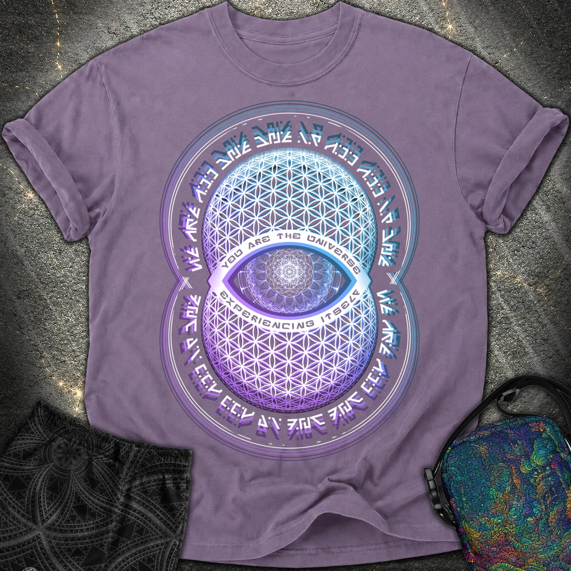 Alan Watts You Are The Universe T-Shirt - Alan Watts You Are The Universe Comfort T-Shirt - Grape