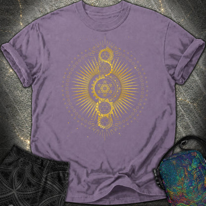 Sacred Geometry Radiating Mandala Comfort T-Shirt - Sacred Geometry Radiating Mandala Comfort T-Shirt - Grape