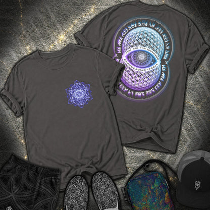 Alan Watts Universe 2 Sided T-Shirt - Alan Watts Universe 2 Sided Comfort T-Shirt - Graphite