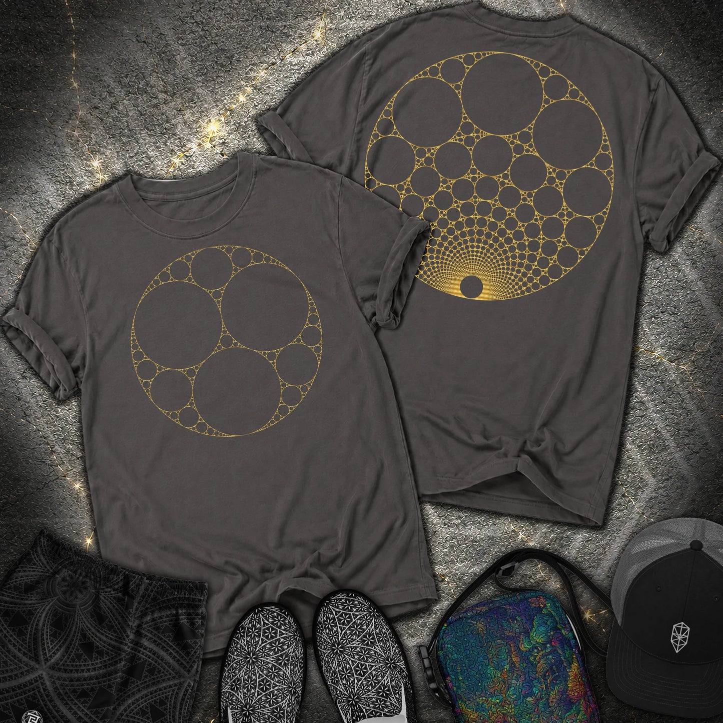 Apollonian Gasket 2 Sided T-Shirt - Apollonian Gasket 2 Sided Comfort T-Shirt - Graphite