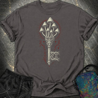 The Mushroom Key Comfort T-Shirt - The Mushroom Key Comfort T-Shirt - Graphite