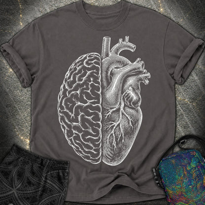Heart Brain - Heart Brain Comfort T-Shirt - Graphite