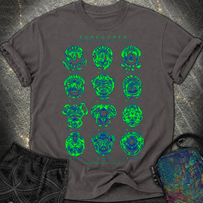 Egregores Cymatic Faces Comfort T-Shirt - Egregores Cymatic Faces Comfort T-Shirt - Graphite