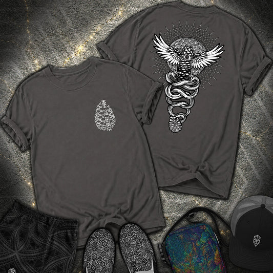 Pineal Gland Awakening 2 Sided Comfort T-Shirt - Pineal Gland Awakening 2 Sided Comfort T-Shirt - Graphite