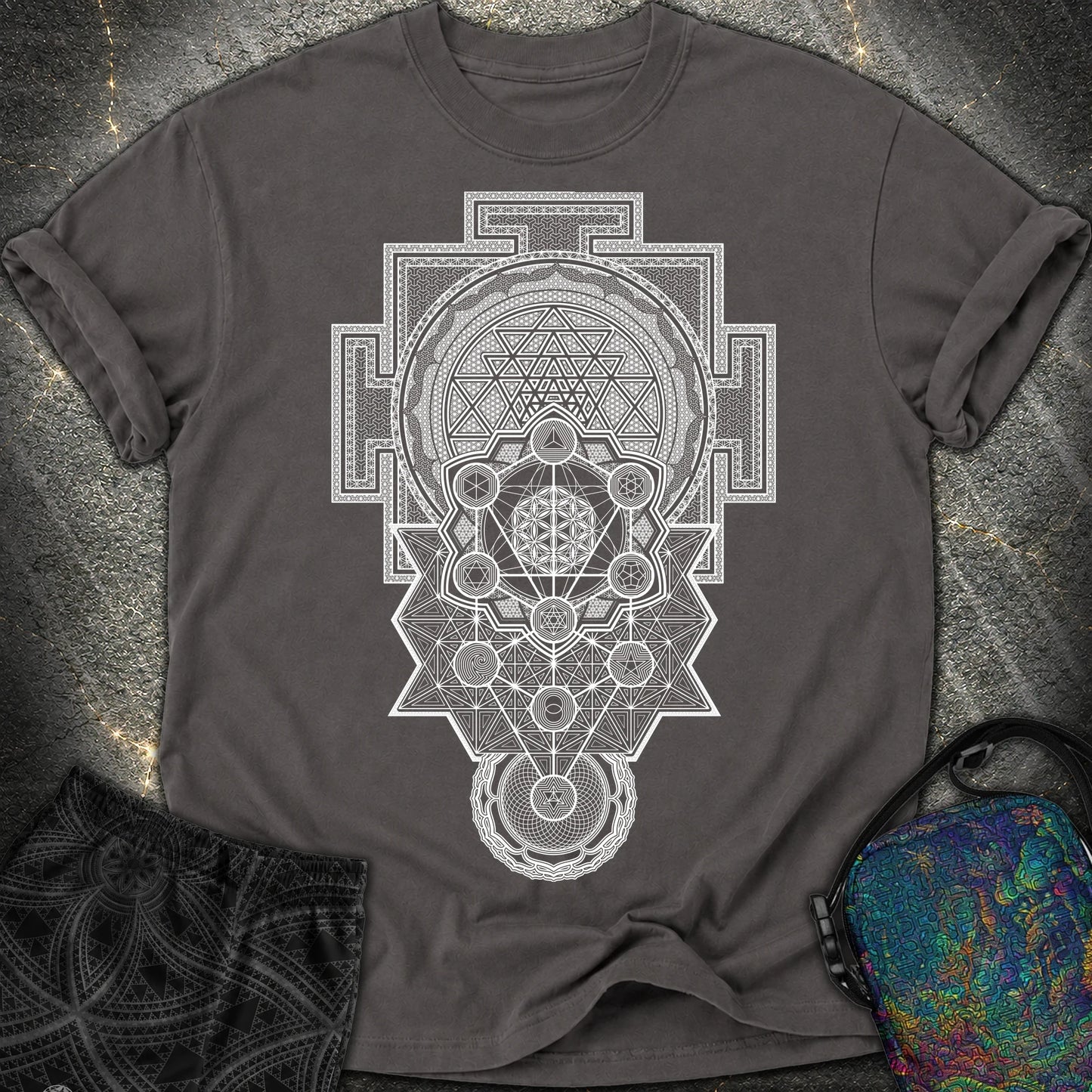 Sacred Geometry Encyclopedia - Sacred Geometry Encyclopedia Comfort T-Shirt - Graphite
